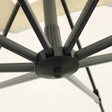 thumbnail of Parasol déporté 3 x 3m inclinable rotatif en aluminium écru - Oviala