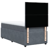 thumbnail of vidaXL Boxspringbett mit Matratze Dunkelgrau 90x190 cm Samt