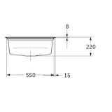 thumbnail of Villeroy&Boch Keramik-Spülbecken mit Handbetätigung, Subway Style 60 S flat Weiß Alpin 580x490mm, inkl. Abtropfgitter