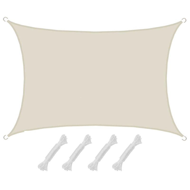 UPF50+ UV Sonnensegel 3x4 Polyester Rechteck Wasserabweisend Garten Balkon  Beige | METRO