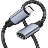 thumbnail of Nylon USB-C 100W Verlängerungskabel – 3 m Schnelllade- & Datenkabel mit 10 Gbps und 4K 60FPS – Schwarz