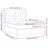 thumbnail of vidaXL Boxspringbett mit Matratze & LED Dunkelbraun 140x200 cm Stoff