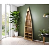 thumbnail of OPIUM OUTLET mobile cassettiera armadio scaffale d'angolo "scaffale barca" marrone forma di barca asiatico orientale