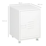 thumbnail of Vinsetto Bloco de Gavetas de Escritório Móvel Arquivador com Rodas Prateleira Ajustável e Porta de Metal 38x38,5x55,5 cm Branco