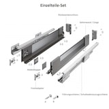 thumbnail of Glas Schubladensystem Vollauszug Soft Close Schubladenauszug L 500mm H 86mm