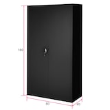 thumbnail of tectake Armario archivador con cierre de seguridad y 5 alturas  negro - 402938