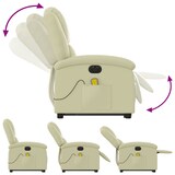 thumbnail of vidaXL Massagesessel mit Aufstehhilfe Elektrisch Creme Echtleder