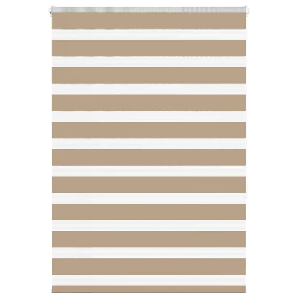 vidaXL Doppelrollo Sandbraun 100x150 cm Stoffbreite 95,9 cm Polyester