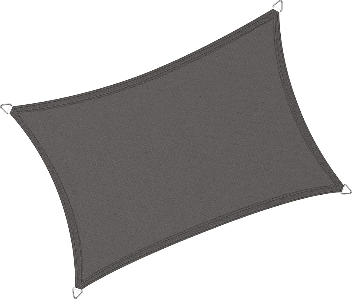 Sonnensegel SunComfort Rechteckig - Profi Sonnenschutz aus HDPE-Gewebe Farbe:Graphit,Größe:4.00 x 5.00 m