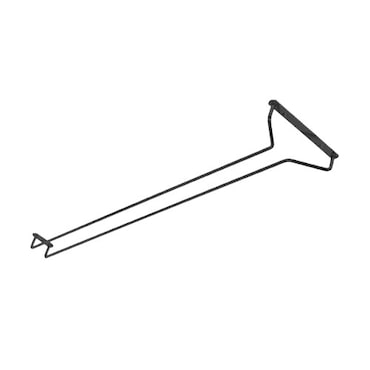 Barprofessional Glazen Ophangrek Zwart 300 x 110 mm 2 Stuks