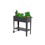 thumbnail of Mobiles Hochbeet Pflanzkasten Beetkasten Pflanzbeet mit Rollen rollbar Metall