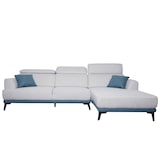 thumbnail of Sofa HWC-G44, Ecksofa L-Form 3-Sitzer, Liegefläche Nosagfederung Taschenfederkern verstellbar 277cm ~ rechts, hellgrau