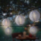 thumbnail of LED Solar Lichterkette Lampions 3,5m Nylon Warmweiß