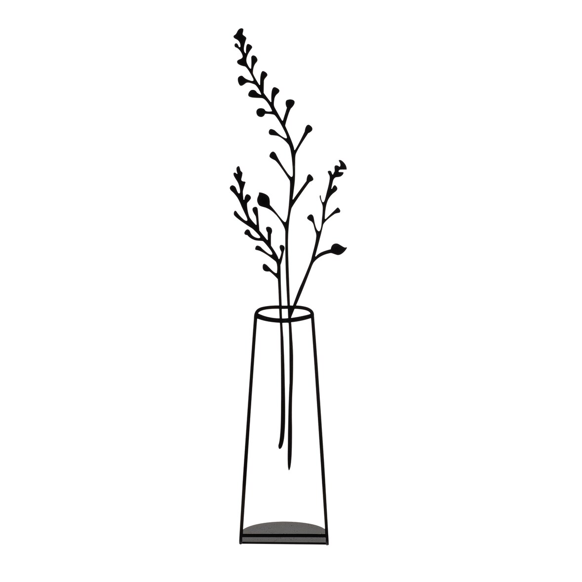 Evila Originals, Flowerpot- TNL1161, Schwarz, Dekofiguren, 100% Metall (Dicke: 1