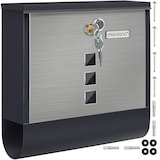 thumbnail of MONZANA® Design Briefkasten Edelstahl mit Zeitungsfach