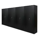 thumbnail of PROREGAL Mega Deal 4x Flügeltürenschrank ELEPHANT Metall Aktenschrank komplett montiert abschließbar 180x80x40cm Stahl 4 Ebenen Stahlschrank Schwarz