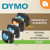 thumbnail of DYMO Ruban Titreuse Letratag/Letratag Plus 12Mm Noir/Plastique Blanc