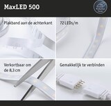 thumbnail of Paulmann MaxLED 500 LED Strip Smart Home Zigbee 3.0 Basisset 1,5m Tunable White beschichtet 9W 550lm/m Tunable White 20VA 78871