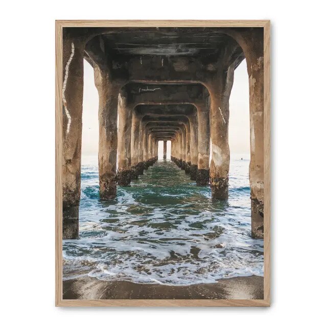 Lámina con marco negro PIER I 40x50 cm Product size: 40x50 cm;  PLA 001  impreso en papel de primera calidad de 180gr.