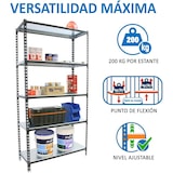 thumbnail of SimonRack Scaffali Metallo Garage 2000x1200x400 mm, 5 Ripiani in Acciaio, 200 kg per Ripiano, Antrazite/Bianco – Simonclick