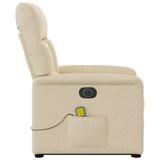 thumbnail of vidaXL Elektrischer Massagesessel mit Aufstehhilfe Creme Stoff