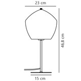 thumbnail of Lampe à poser ORBIFORM  Verrerie Laiton, H.46.8 - IP20 - E27 / Intérieur