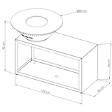 thumbnail of traditioneller brasero corten 83 doppelter tank