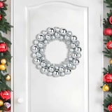 thumbnail of vidaXL Weihnachtsballkränze 2 pcs Silber 33 x 33 x 7 cm Polystyrol