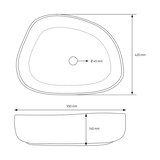 thumbnail of ML-Design Waschbecken Keramik Schwarz 55x42x14 cm oval, mit Ablaufgarnitur, modernes Aufsatzwaschbecken für Bad & Gäste-WC