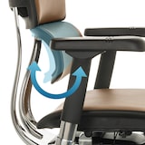 thumbnail of Bürostuhl / Chefsessel ERGOHUMAN PLUS LEGPRO GEN2 Leder mit Beinablage Netz braun hjh OFFICE