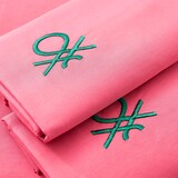 thumbnail of Benetton - Conjunto de cama de solteiro de 3 peças: lençol plano (160x290cm), lençol justo (90x200cm), 1 fronha (50x80cm) 100% algodão rosa