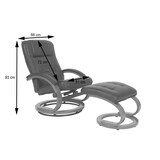 thumbnail of TV fauteuil Relax fauteuil Pescatori, kunstleer, met hocker ~ rood