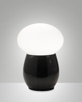 thumbnail of Freddy Tischleuchte aus schwarzem, mundgeblasenem Glas, E27-Fassung (40 W), integrierter Schalter, elegantes und modernes Design - Kollektion Freddy