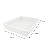 thumbnail of Pack 12 recipientes para massa 10,7L (47,5 x 35,8 x 8,4 cm) - Polipropileno branco de qualidade alimentar. Pizzarias, padarias,  pastelarias