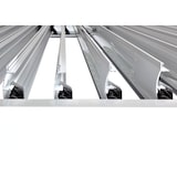 thumbnail of Pergola HWC-L46, Gartenpavillon Lamellen-Pavillon, 11cm-Aluminium-Gestell, Regenrinne sturmfest, 3x3m ~ weiß