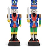 thumbnail of COSTWAY Figura de Natal Quebra-Nozes Grande, Conjunto de 2, 184 cm Decoração de Natal Iluminada XXL