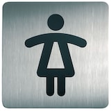 thumbnail of DURABLE Pictogramme toilettes pour dames acier inoxydable 15 x 15 cm