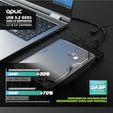 thumbnail of Aplic USB 3.0 zu SATA Konverter Kabel inkl. Netzteil - SATA 1/2/3 Festplatten & Laufwerke - UASP