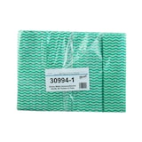 thumbnail of Grüne Welle, Universaltücher mit Textilcharakter, grün-weiß, 55 % Viskose, 45 % Polyester, ca. 25x38 cm, 50 Tücher