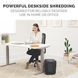 thumbnail of Fellowes Distruggidocumenti a miniframmento LX41, 8 fogli, per uso personale, con blocco di sicurezza, cestino da 17L, sicurezza P-4, nero, 4300701
