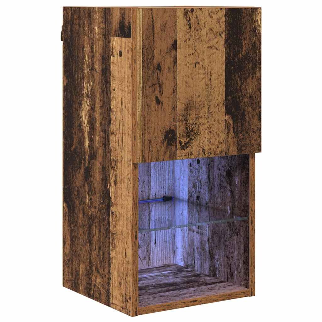 vidaXL Wandmontierter TV-Schrank Altholz 30,5 x 30 x 60 cm