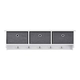 thumbnail of Helloshop26 - Perchero de pared 30 x 100 x 20 cm blanco gris plata 03_0008181