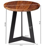 thumbnail of FineBuy Beistelltische 2-teilig Sheesham Metall Holz-Satztisch Industrial Hocker