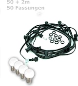 thumbnail of Illu- Party Garten Außenlichterkette 05m 50x E27 kaltweiße Kugellampen