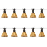 thumbnail of LED Lichterkette Lampenschirme in Korboptik Party Deko Boho koppelbar 4,5m