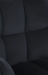 thumbnail of DELUKE® Esszimmerstuhl SWING Samt schwarz - 81x67x58cm, schwarz, Samt Metall Gestell Stühle EsszimmerstühleEsstisch Stühle Küchenstuhl