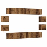 thumbnail of vidaXL 8-tlg. TV-Schrank-Set Wandmontage Altholz-Optik Holzwerkstoff
