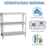 thumbnail of Estante metálica com parafusos Advantage 3 prateleiras. Cor galvanizado 1000x1100x300 mm