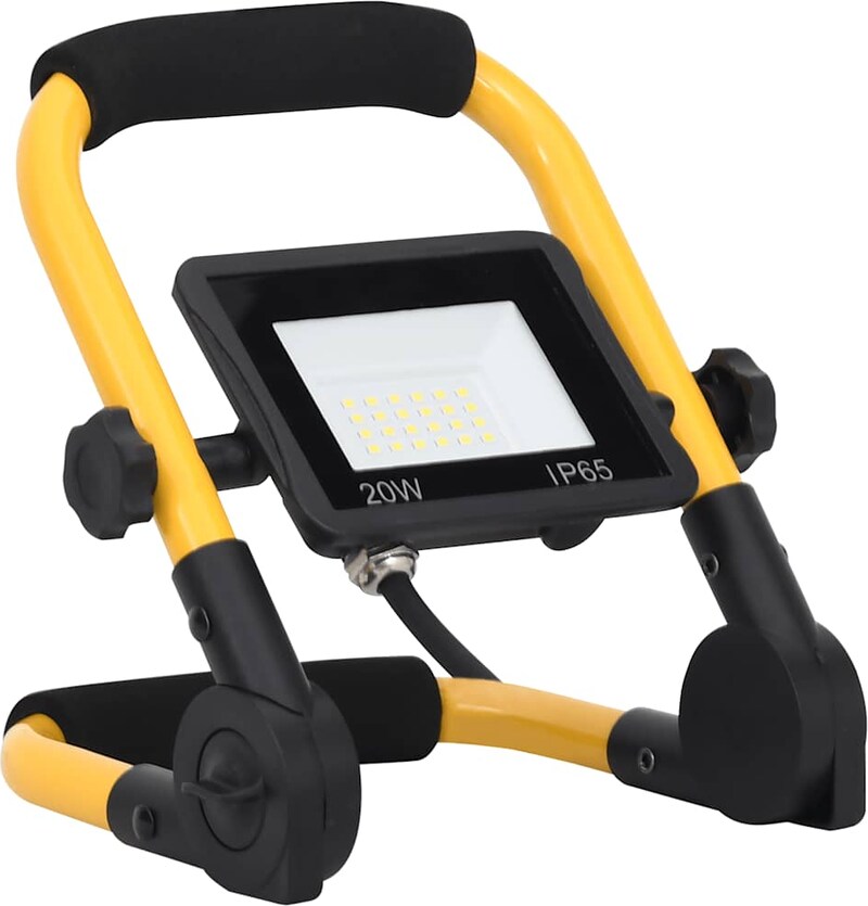 Tragbarer LED-Strahler auf einem Ständer.
