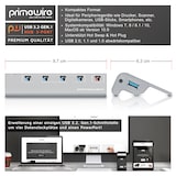thumbnail of Primewire - USB HUB 3.2 Gen1, USB Adapter, USB Verteiler, 5-Port, kompatibel mit Windows Desktop-PCs, Notebooks, Laptops, MacBooks (bis 2015), Mac